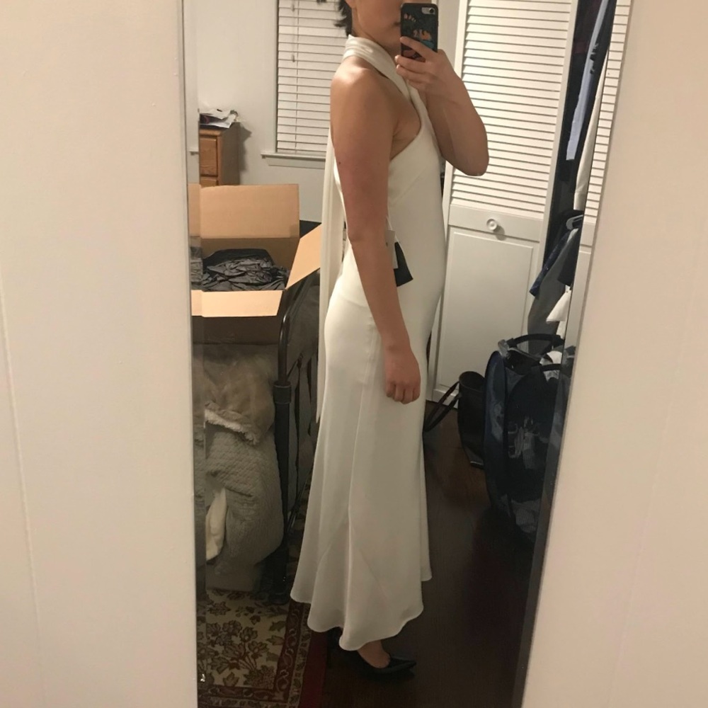 Galvan London - Pandora Satin Midi Dress - Picture 5 of 7